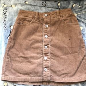 High wasted button up corduroy skirt (never worn)